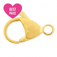 Stainless steel findings lobster clasp 10mm Gold