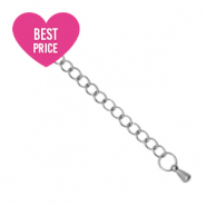 Stainless Steel findings extension chain drop Silver