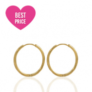 Stainless steel earrings creole 11mm Gold