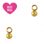 Stainless steel charms ball 3mm Gold