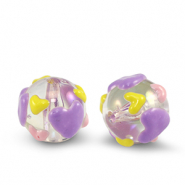 Acrylic beads dots Transparent-purple