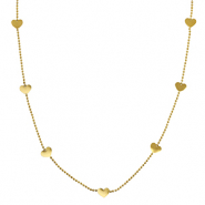 Stainless steel necklaces hearts Gold