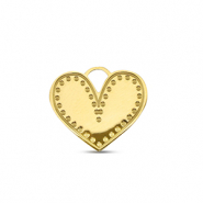 Stainless steel charms heart Gold