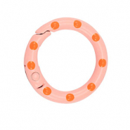 Colourful jewellery findings key chain ring Pink-Orange
