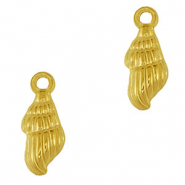 Stainless steel charms whelk Gold