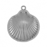 Stainless steel charms shell Silver