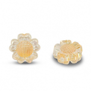 Acrylic beads flower Transparent orange