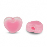Acrylic beads heart Pink