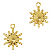 Stainless steel charms sun Gold