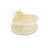 Hair accessories hair claw shell White-Gold