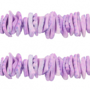 Shell beads chips Purple