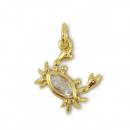 Brass TQ metal charms crab Gold