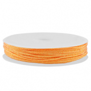 Macram&eacute; bead cord braided 0,8mm Orange Metallic
