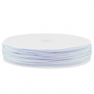 Macram&eacute; bead cord braided 0,8mm Light Blue-Purple Metallic