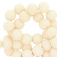 8 mm acrylic beads Vanilla White