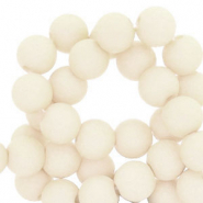 6 mm acrylic beads Off White
