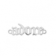Stainless steel charms connector ''adore'' Silver