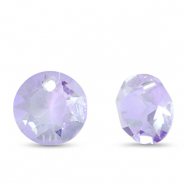 Crystal glass charms round Light Purple