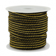 Trendy cord braided 2.3mm Black-Gold