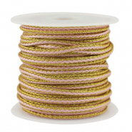 Trendy cord braided 2.3mm Light Pink-Gold