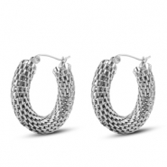 Stainless steel earrings / earpins Silver