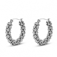 Stainless steel earrings / earpins Silver