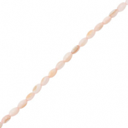 Shell beads oval Pink-Sand Brown