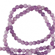 Natural stone beads 3mm faceted polished Light Purple