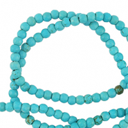 Natural stone beads 3mm faceted polished Turquoise Blue