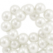 Glass pearls 6mm White