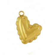 Stainless steel charms heart Gold