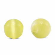 6 mm glass beads Cat's eye Yellow