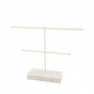 Jewellery display for earrings Natural-Off White