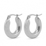 Stainless steel earrings creole 20mm Silver