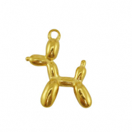 Stainless steel charms balloon dog Gold