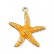 Brass TQ metal charms starfish Gold-Orange