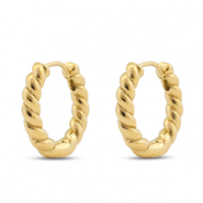 Stainless steel earrings creole Gold