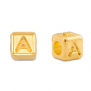 DQ A European metal letter beads Gold (nickel free)
