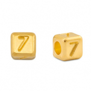 DQ 7 European metal letter beads Gold (nickel free)