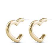 Trendy earrings heart Gold