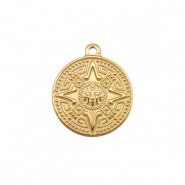 Stainless steel charms compass Gold