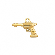 Stainless steel charms revolver Gold