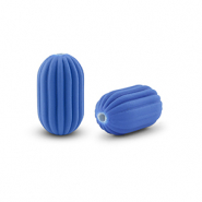 Acrylic beads oval Blue