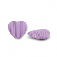 Acrylic beads heart Purple