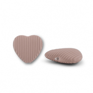 Acrylic beads heart Taupe Brown