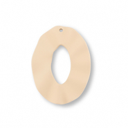 Acrylic charms oval Dark Beige