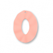 Acrylic charms oval Salmon Pink