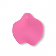 Acrylic charms leaf Magenta Pink