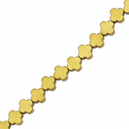 Hematite beads clover 4mm Gold