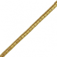 Hematite beads tube 2mm Gold